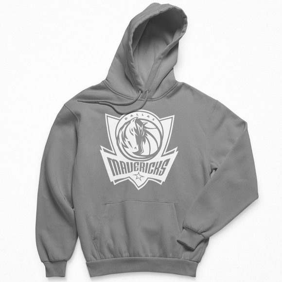 Other - NEW Dallas Mavericks Big Shield Logo Fleece Pullover Hoodie GREY